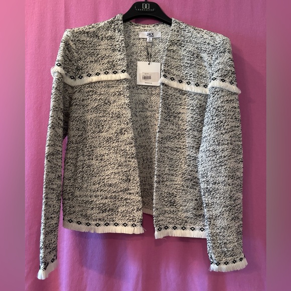 Jack by BB Dakota Sweaters - Jack by BB Dakota Black and White Knit Cardigan Size S *NWT*